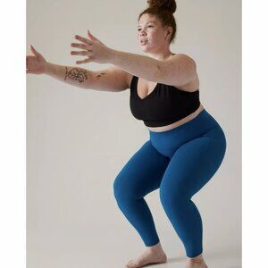 Athleta Salutation Stash High Rise Tight Dark Lapis Blue 2X